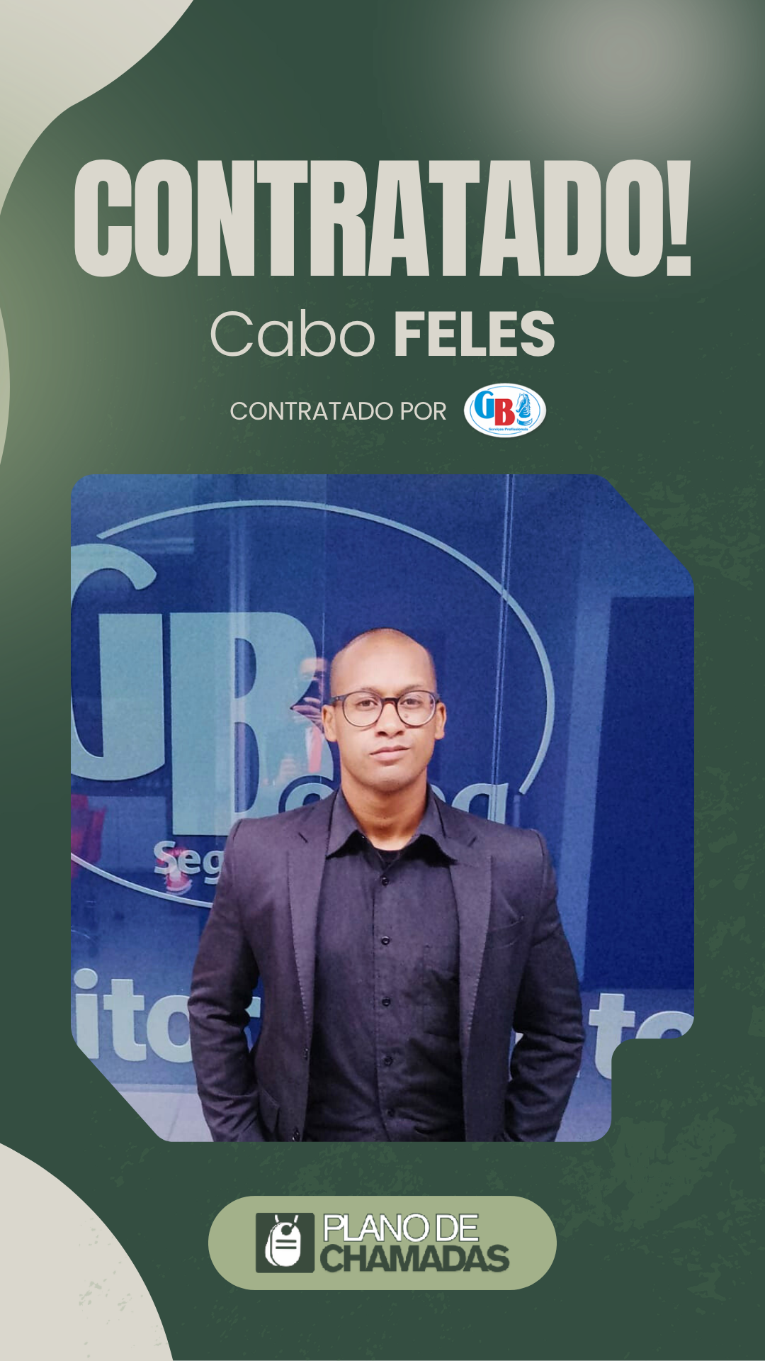Card de resultado de contratação do Cabo Feles
